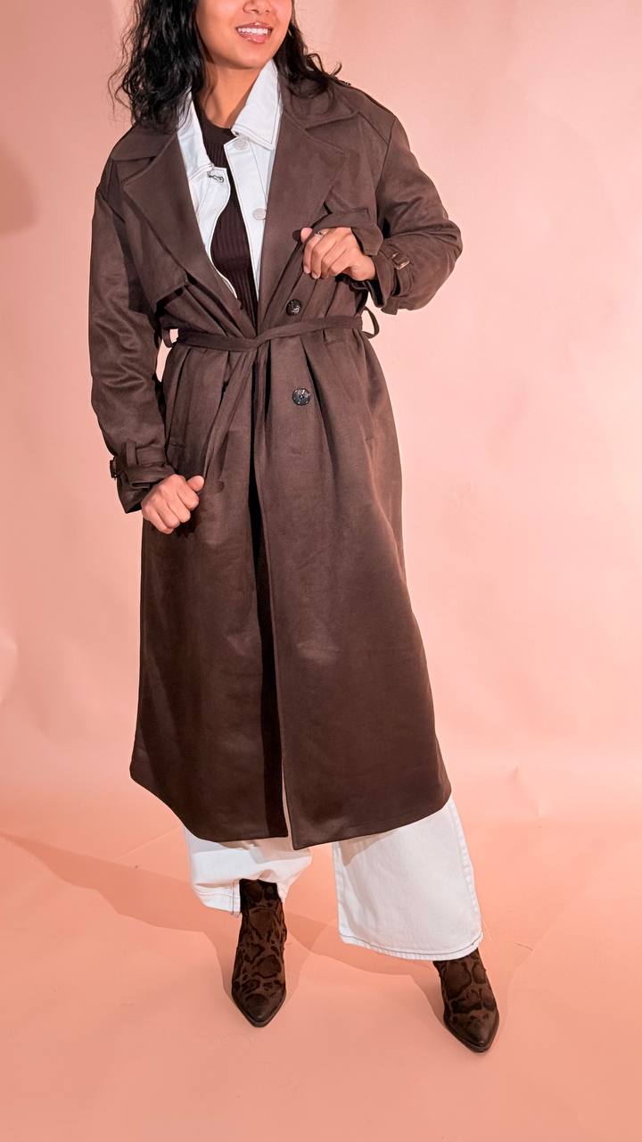 LEVA Trench scamosciato 02896 MORO 