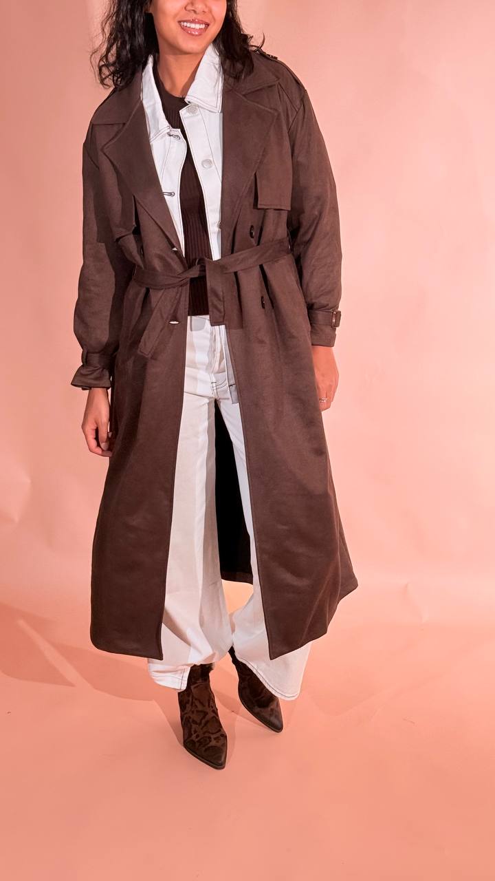 LEVA Trench scamosciato 02896 MORO 