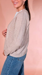 LEVA Pull scollo v scatoletta 1008 BEIGE 