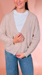 LEVA Pull scollo v scatoletta 1008 BEIGE 