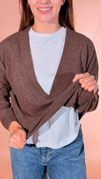 LEVA pull scollo v scatoletta 1008 MORO 