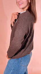 LEVA pull scollo v scatoletta 1008 MORO 