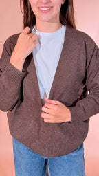 LEVA pull scollo v scatoletta 1008 MORO 