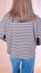 LEVA T-shirt stripes 1109 ROSA/VERDE 