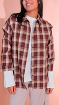 LEVA Bonnie camicia check 1215 BOURDEAUX 