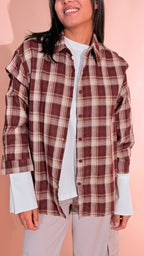 LEVA Bonnie camicia check 1215 BOURDEAUX 