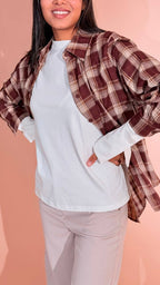 LEVA Bonnie camicia check 1215 BOURDEAUX 
