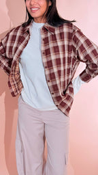 LEVA Bonnie camicia check 1215 BOURDEAUX 