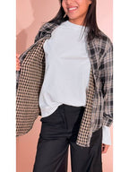 LEVA bonnie camicia check 1215 NERO 