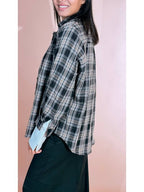 LEVA bonnie camicia check 1215 NERO 