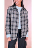 LEVA bonnie camicia check 1215 NERO 