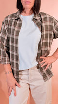 LEVA Bonnie camicia check 1215 VERDE 