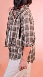 LEVA Bonnie camicia check 1215 VERDE 
