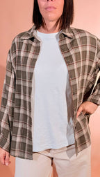 LEVA Bonnie camicia check 1215 VERDE 