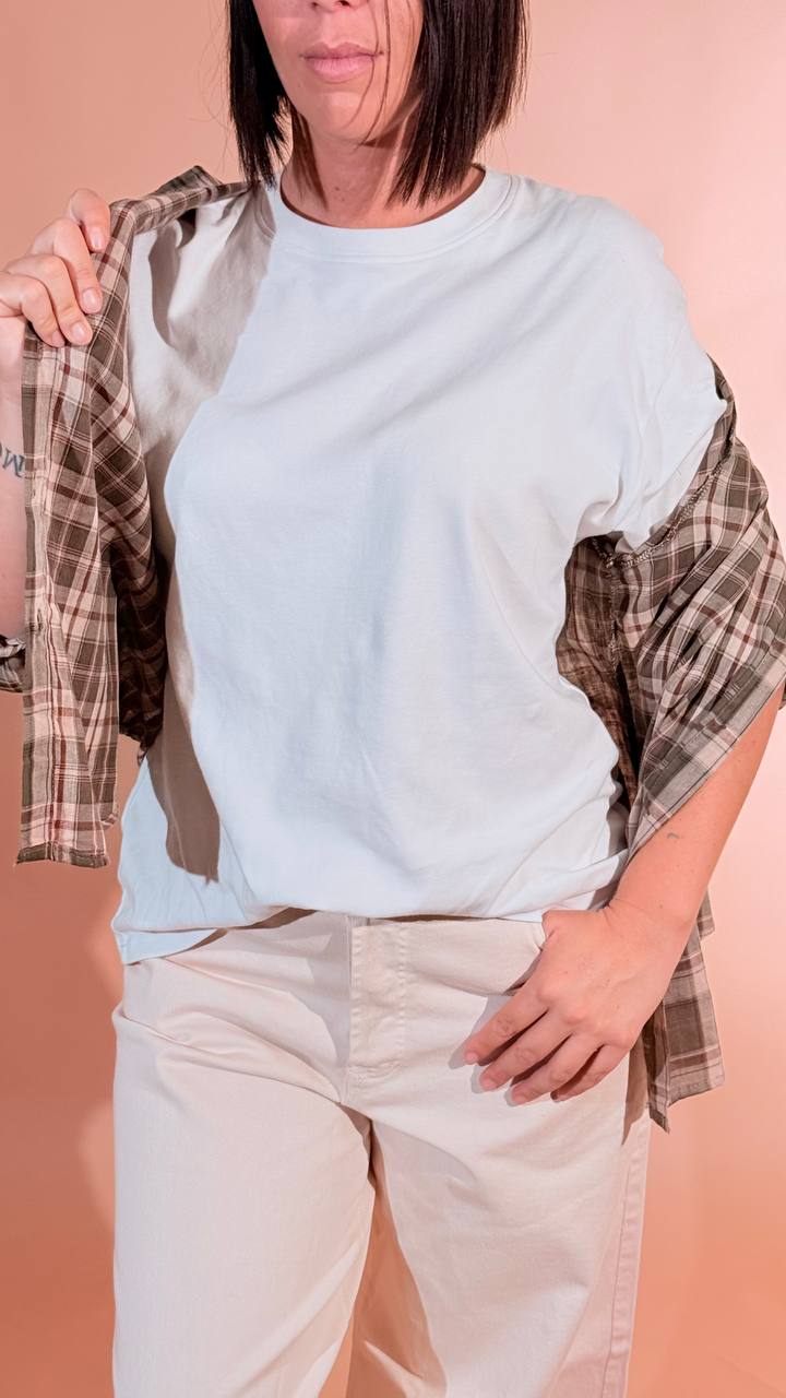 LEVA Bonnie camicia check 1215 VERDE 