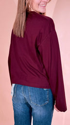 LEVA basic tshirt manica lunga 136-M BORDEAUX 