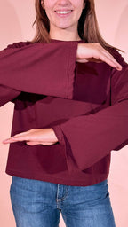 LEVA basic tshirt manica lunga 136-M BORDEAUX 