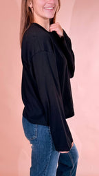 LEVA basic tshirt manica lunga 136-M NERO 