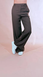 LEVA Pantalone gessato 23695 MORO 