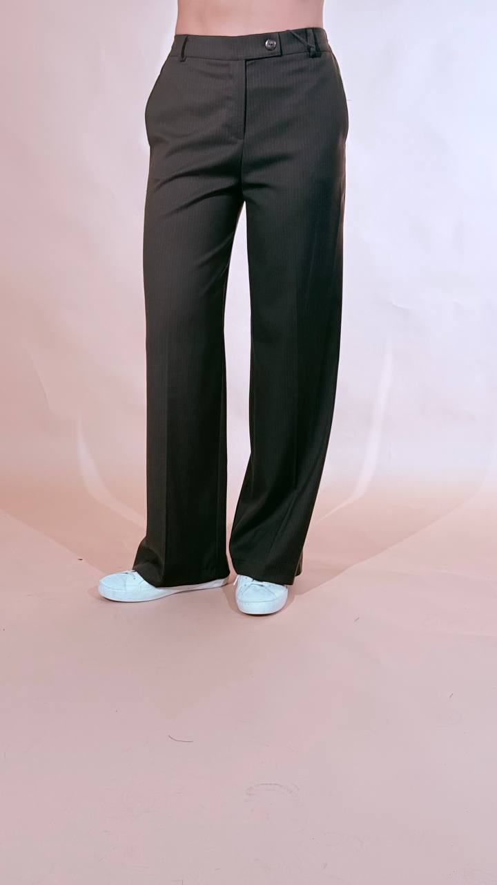 LEVA Pantalone gessato 23695 MORO 