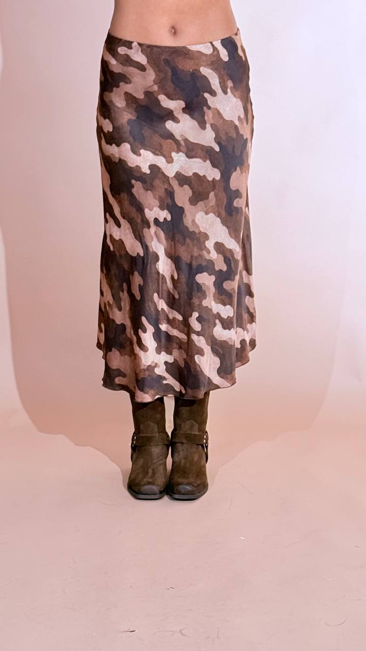 LEVA Military gonna effetto seta 4447 MORO 