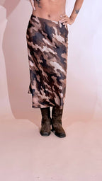 LEVA Military gonna effetto seta 4447 MORO 