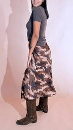 LEVA Military gonna effetto seta 4447 MORO 