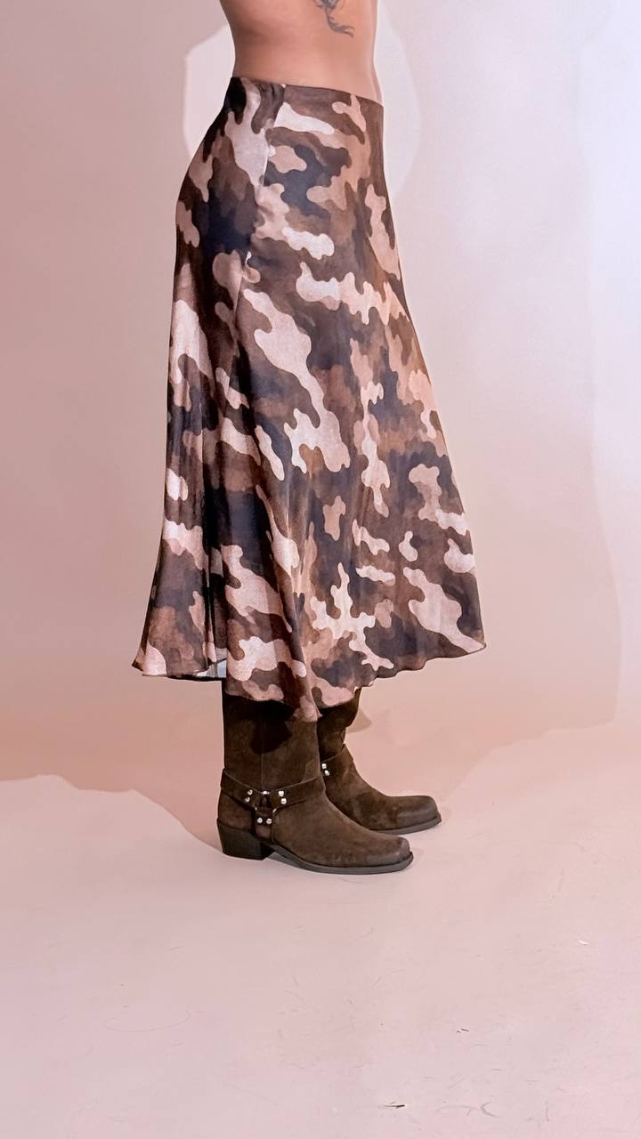 LEVA Military gonna effetto seta 4447 MORO 