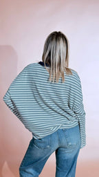 LEVA "Softline" tee manica lunga 69354 BIANCO/AZZURRO 