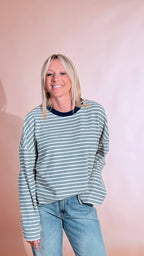 LEVA "Softline" tee manica lunga 69354 BIANCO/AZZURRO 