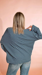 LEVA "Softline" tee manica lunga 69354 BLU/BIANCO 
