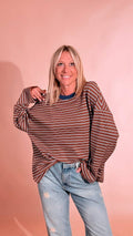 LEVA "Softline" tee manica lunga 69354 MATTONE/BIANCO 