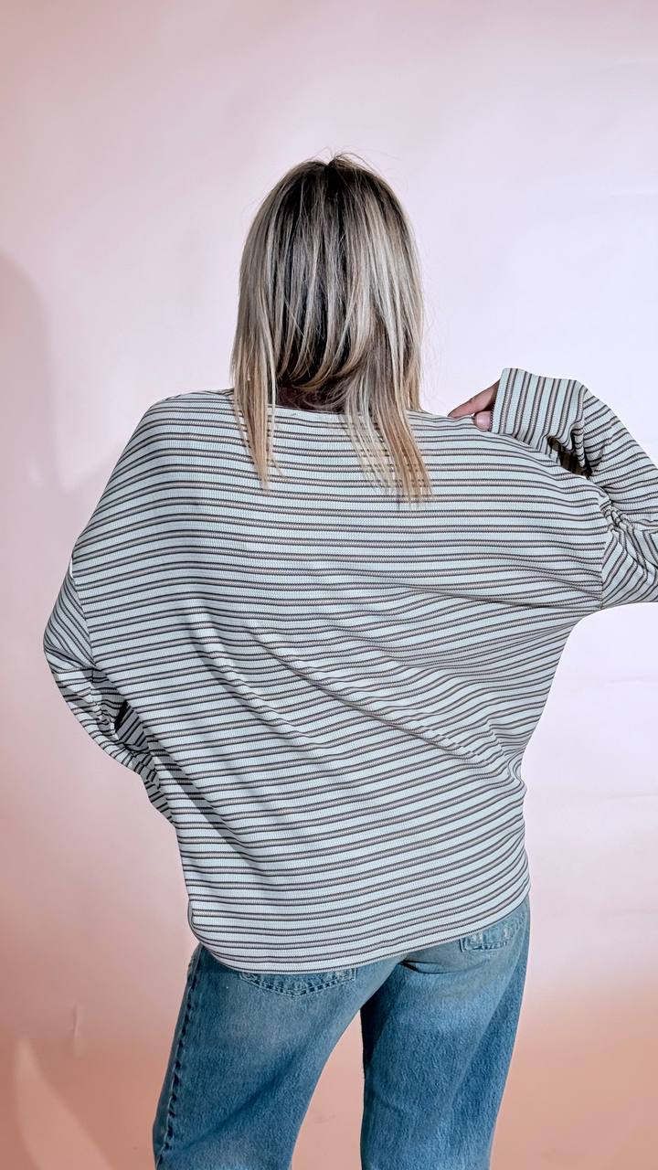 LEVA "Softline" tee manica lunga 69354 PANNA/CACAO 
