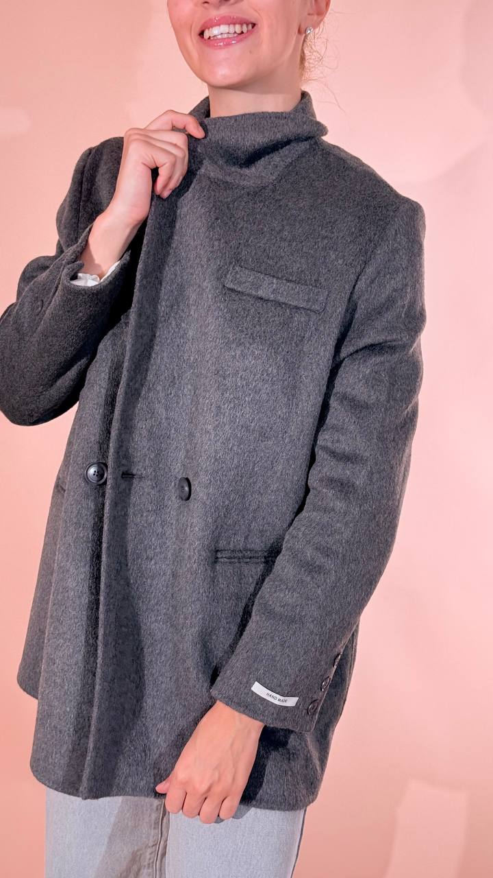 LEVA Elettra cappotto corto AL1138 GRIGIO 