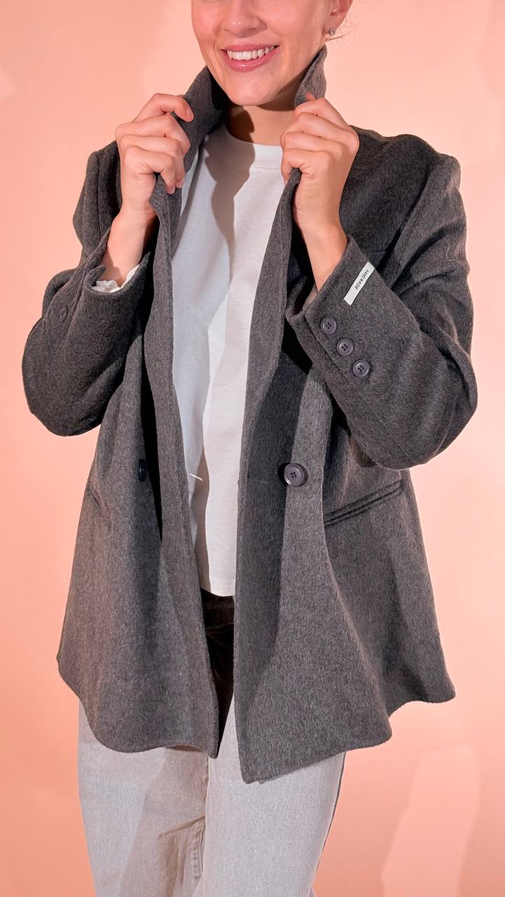 LEVA Elettra cappotto corto AL1138 GRIGIO 