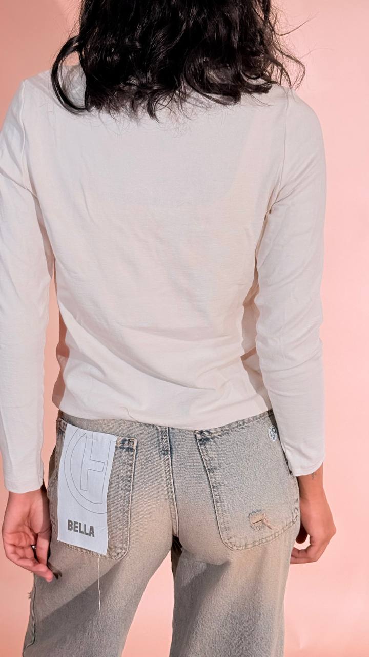 LEVA T-shirt manica lunga AL1362 AVORIO 