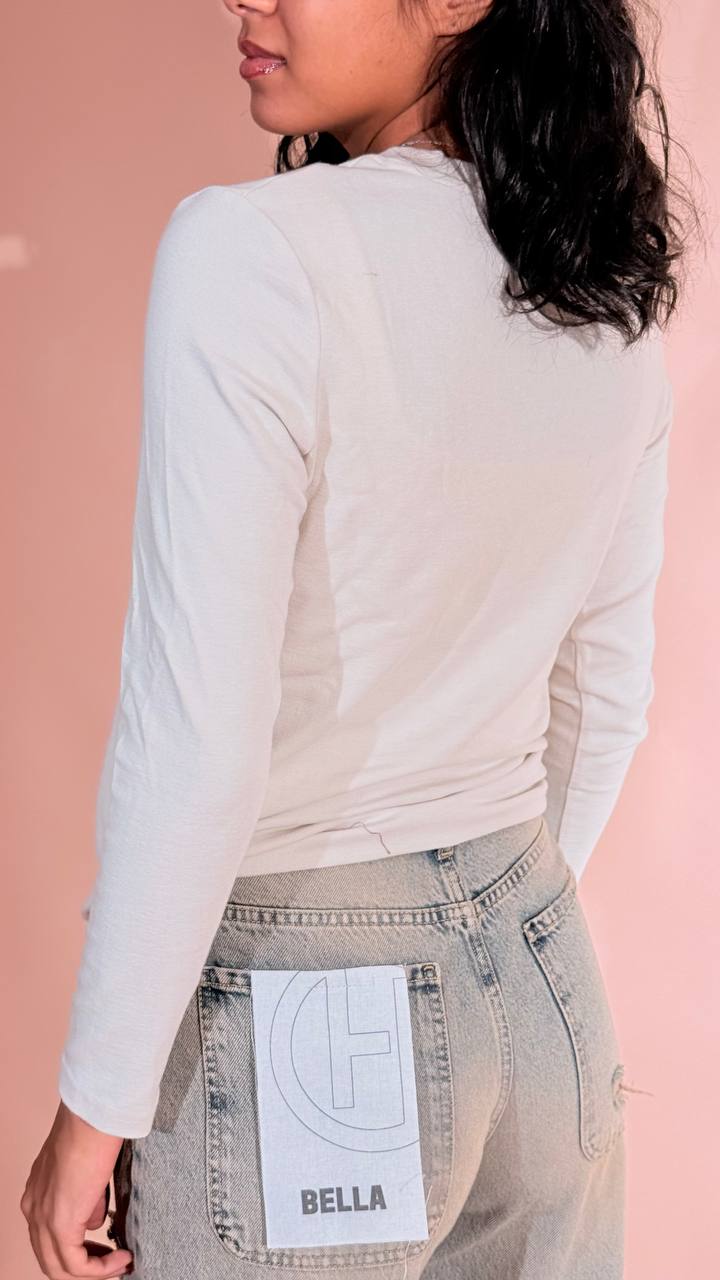 LEVA T-shirt manica lunga AL1362 AVORIO 