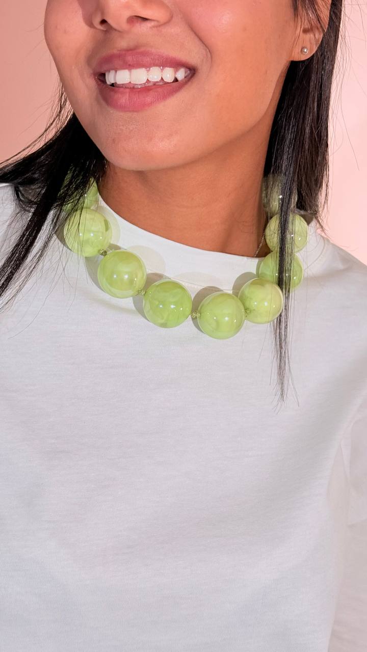 LEVA Collana palla gigante BALLS01 LIME 