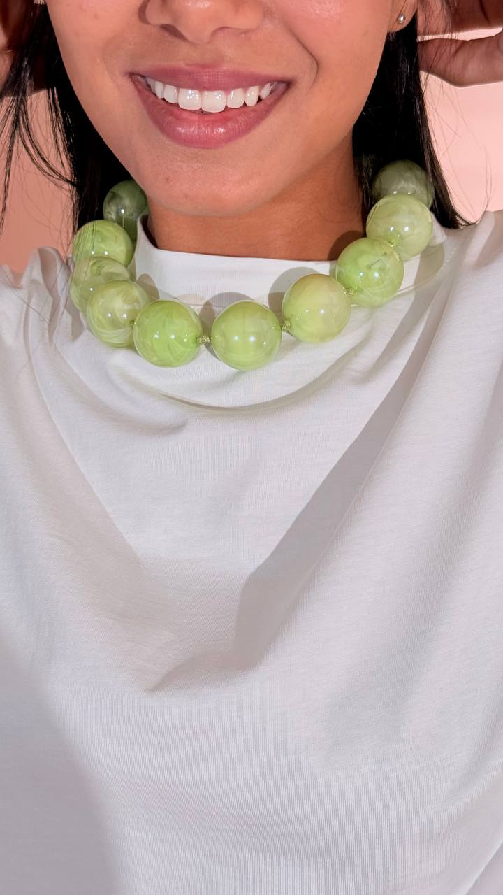 LEVA Collana palla gigante BALLS01 LIME 