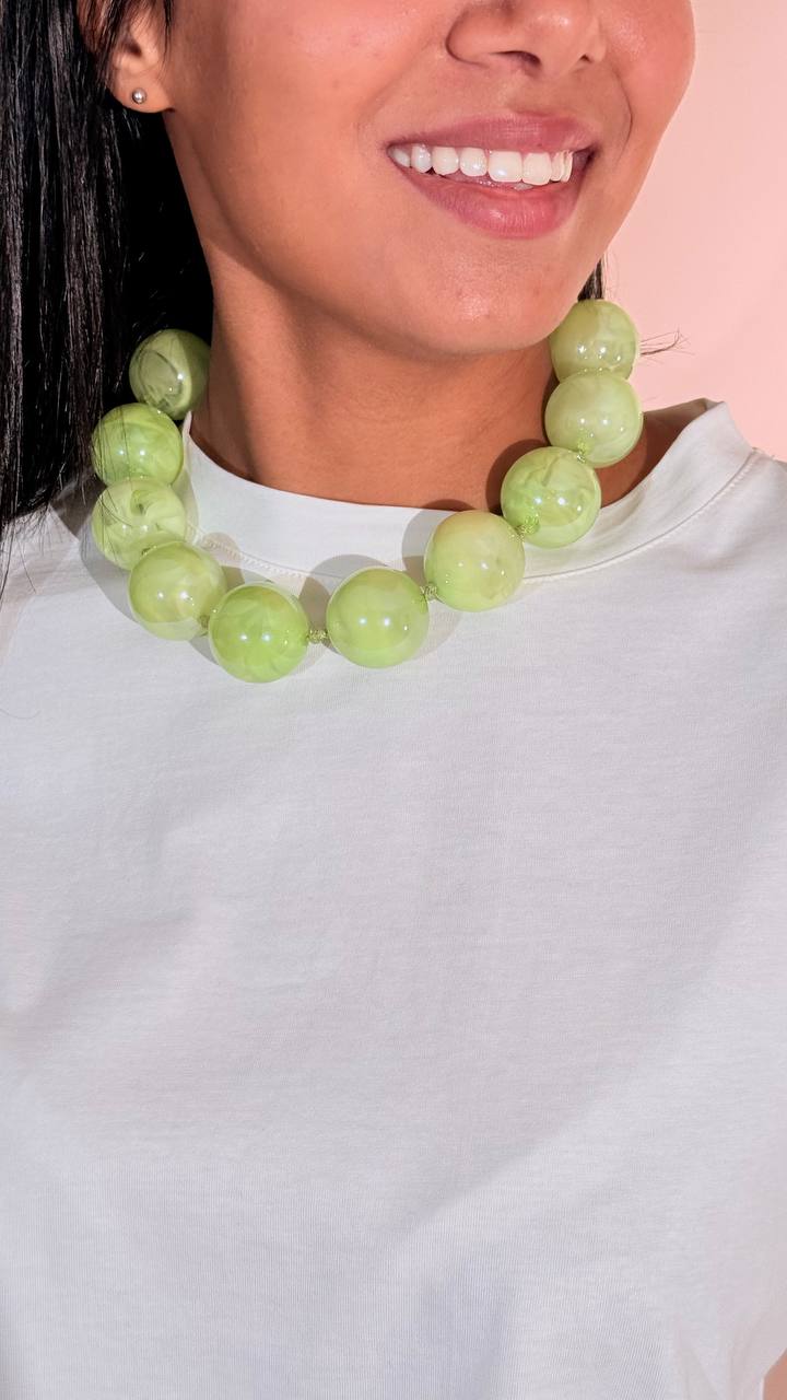 LEVA Collana palla gigante BALLS01 LIME 