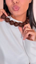 LEVA Collana palla gigante BALLS01 MORO 