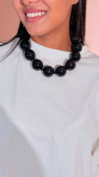 LEVA Collana palla gigante BALLS01 NERO 