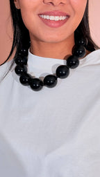 LEVA Collana palla gigante BALLS01 NERO 