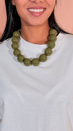 LEVA collana palla gigante BALLS01 OLIVA 