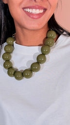 LEVA collana palla gigante BALLS01 OLIVA 