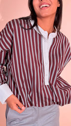 LEVA Ludovica camicia collo coreana CNZ94 BOURDEAUX 