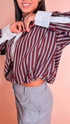 LEVA Ludovica camicia collo coreana CNZ94 BOURDEAUX 