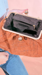 LEVA clutch cocco MC6155GCO CUOIO 