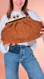LEVA clutch cocco MC6155GCO CUOIO 