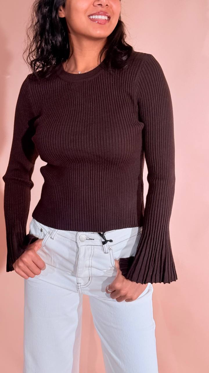 LEVA Grace maglia girocollo MS2033 MORO 